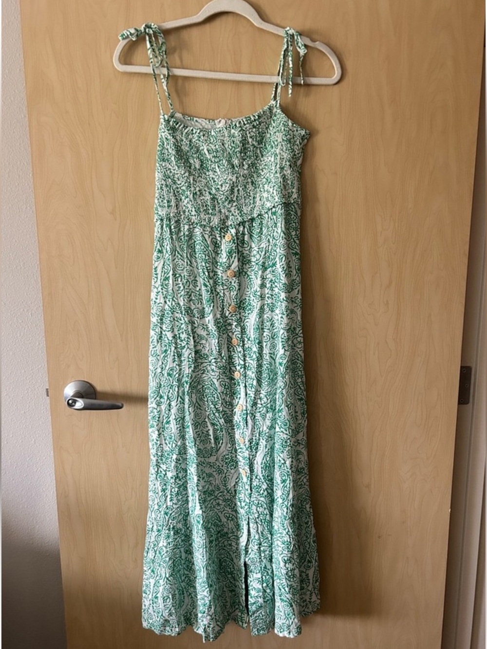 SWEET LOVELY BY JEN Green Paisley Print Midi Dress - Picture 6 of 7